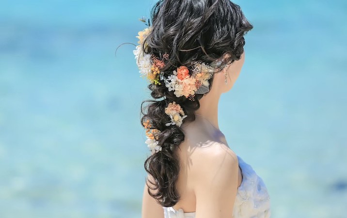 ヘアスタイル ドレス アイテム 結婚写真を沖縄で残すならフォト